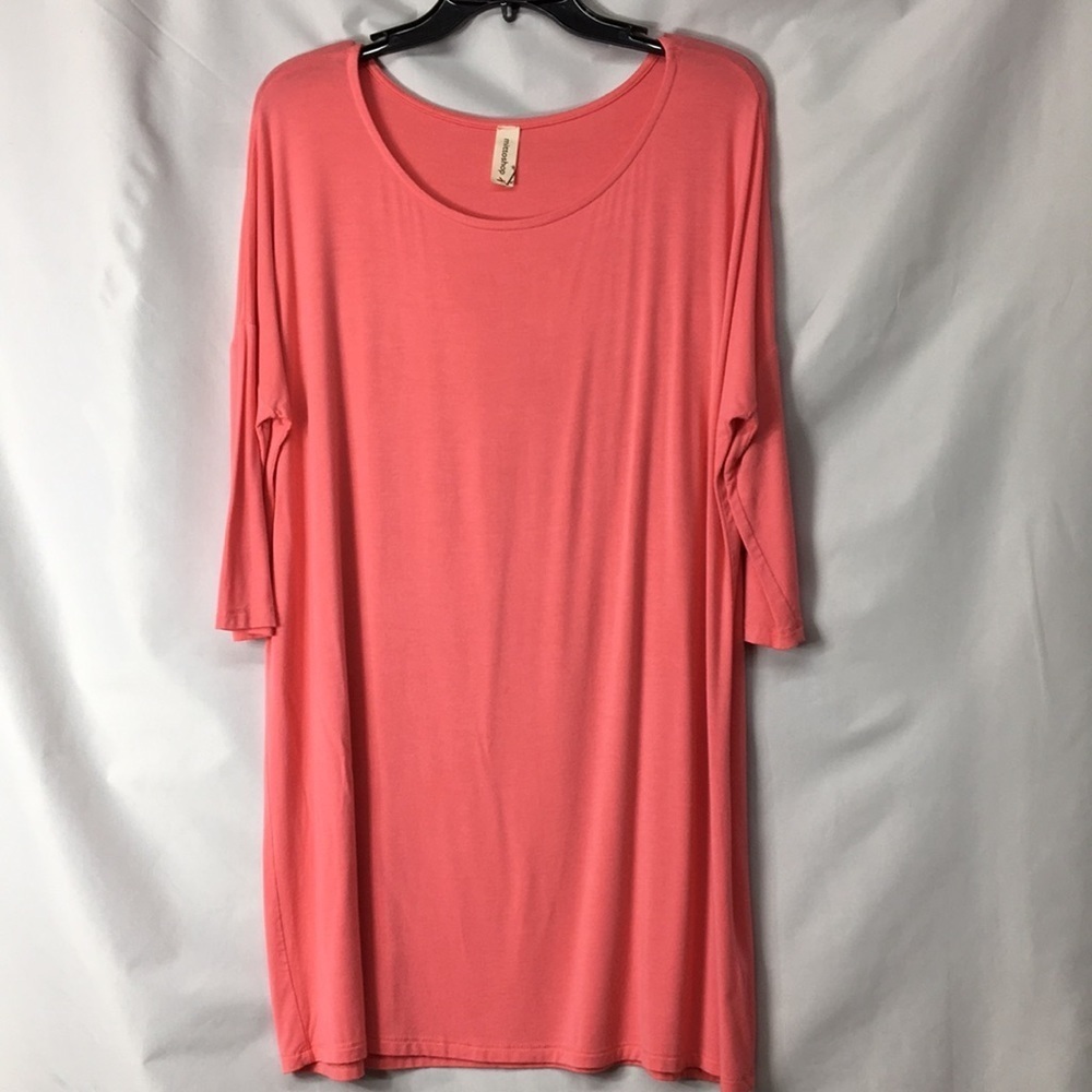 MittoShop Women’s Pink Bamboo Midi Dress Size S Great Condition